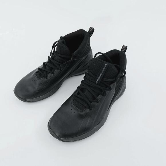 Under Armour UA Lockdown 3 Shoes Mens 7.5 Black Mid Top Basketball - Picture 4 of 13